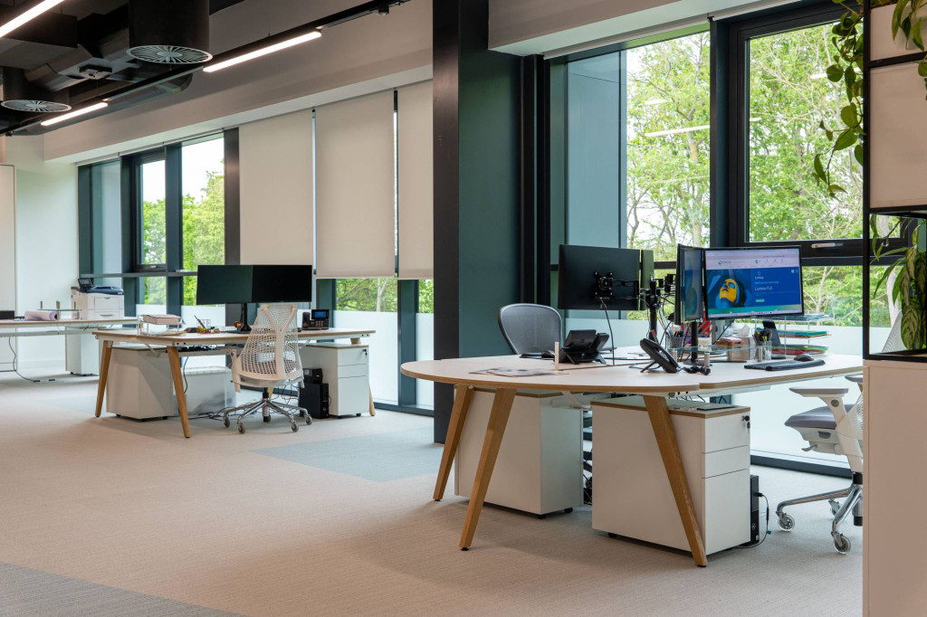 Open-plan office at 4T Medical with year-round climate control