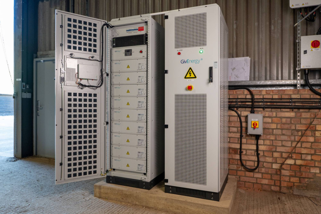 Commercial battery storage cabinets installed at Sandon Manor