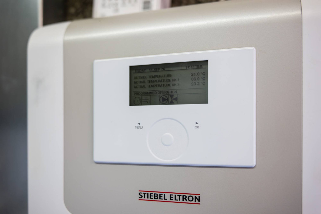 Stiebel Eltron heat pump control panel
